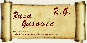 Rusa Gušović vizit kartica